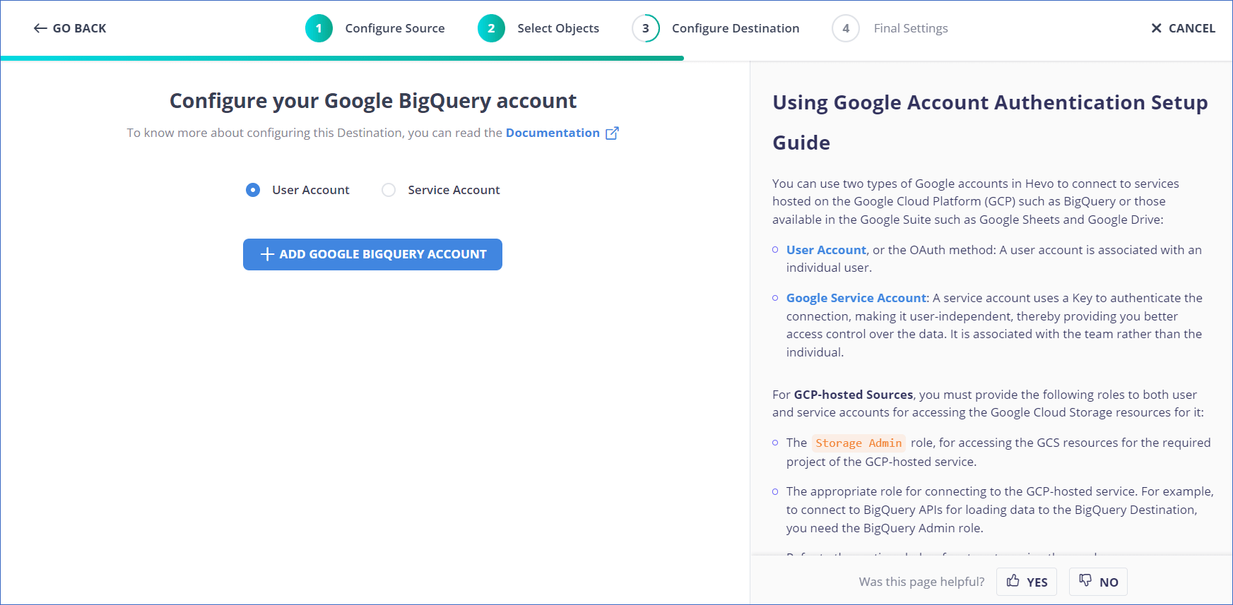 Braintree to BigQuery: Authentication Setup Guide for BigQuery